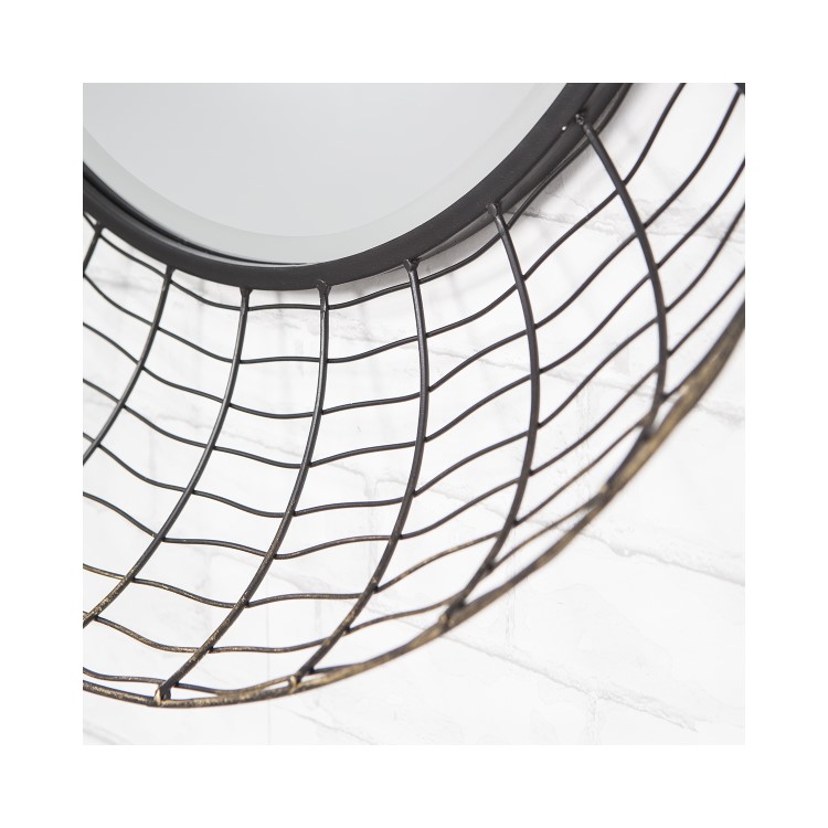 Lucia Wire Mesh Round Wall Mirror 