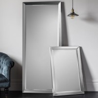 Rectangle Leaner Mirror with Mirrored Frame - Caspian House