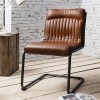 Capri Leather Chair - Industrial Office Chair in Antique Tan