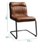 Capri Leather Chair - Industrial Office Chair in Antique Tan