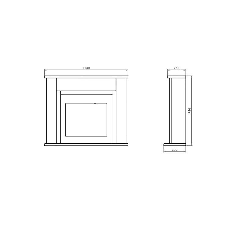 Suncrest Bedale Electric Fireplace Suite in Soft White