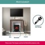Grey Freestanding Log Effect Electric Suite - Be Modern Ravensdale