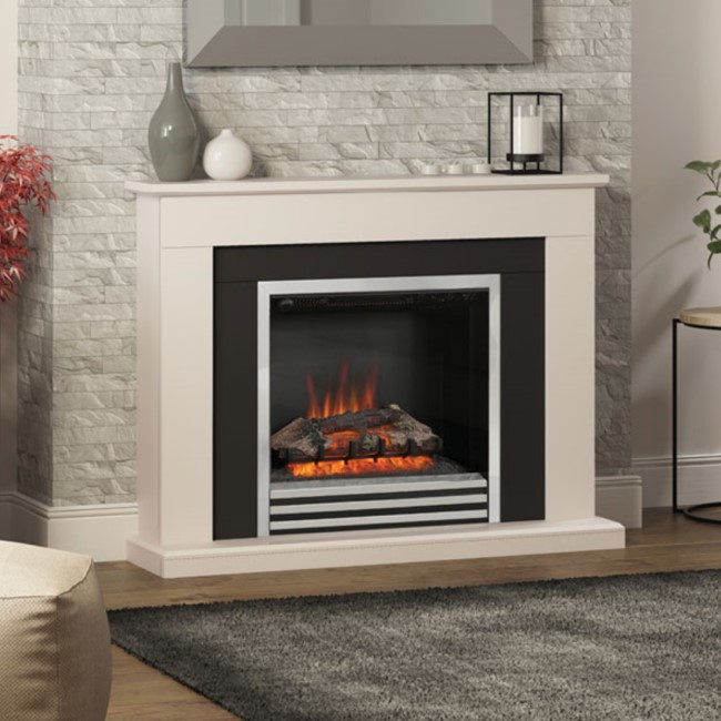 Be Modern 48" Matt Cashmere Freestanding Electic Fireplace Suite - Preston