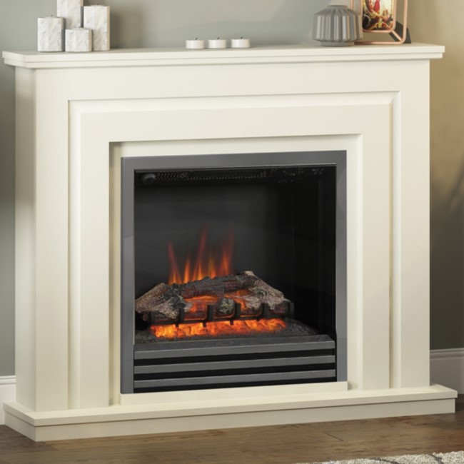 Be Modern 48" Soft White Electric Fireplace Suite - Whitham