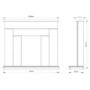 Be Modern Whitham Soft White Electric Fireplace Suite 48 Inch