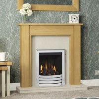 Grey Freestanding Pebbel Effect Fireplace Surround - Be Modern Hainsworth