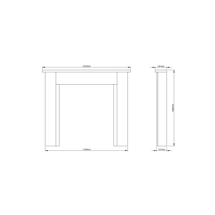 Grey Freestanding Pebbel Effect Fireplace Surround - Be Modern Hainsworth