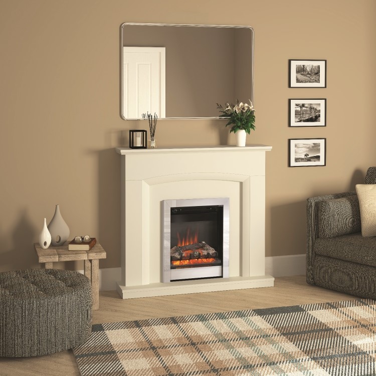 Be Modern 16" Chrome Inset Electric Fire - Athena