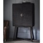 Boho Boutique Solid Wood Drinks Cabinet in Black