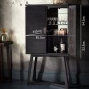 Boho Boutique Solid Wood Drinks Cabinet in Black