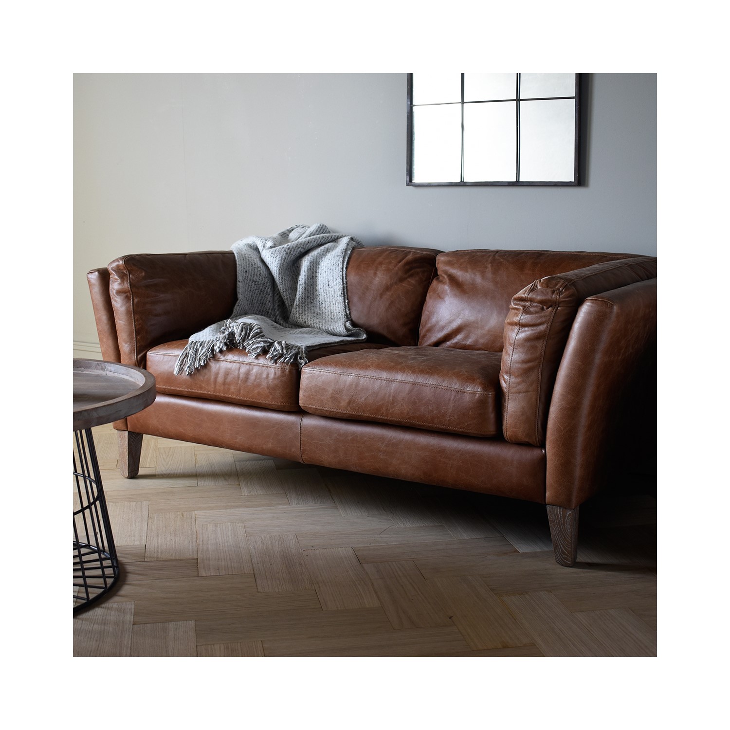 Brown Vintage Leather 2 Seater Sofa