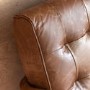 Brown Leather Buttoned Sofa - Seats 2 - Caspian House