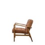 Brown Leather Buttoned Sofa - Seats 2 - Caspian House