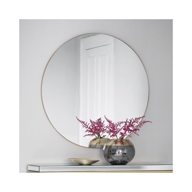 Round Mirror with Champagne Edge - Caspian House