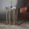Gallery Canterbury Glass and Metal Side Table in Gold 