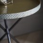 Gold Round Side Table with Metal Legs - Caspian House