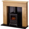 Adam Innsbruck Electric Stove Suite with Oak Surround and Black Stove