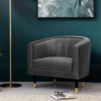 Grey Velvet Armchair - Serrano - Gallery
