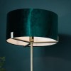 Standing Lamp with Antique Brass Base &amp; Green Shade - Nicholson