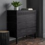 Galllery Boho Boutique Solid 4 Drawer Storage Cupboard in Black