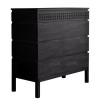 Galllery Boho Boutique Solid 4 Drawer Storage Cupboard in Black