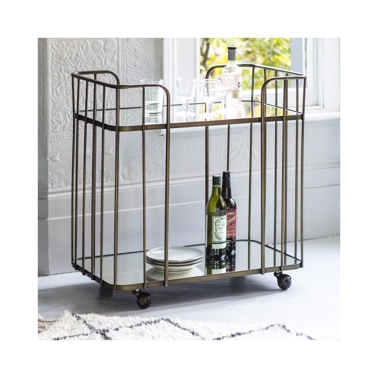 Gallery Bronze Drinks Trolley - Verna Range
