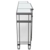 Aurora Boutique Grey Mirrored Sideboard with 4 Doors &amp; 4 Drawers with Crystal Knob Handles