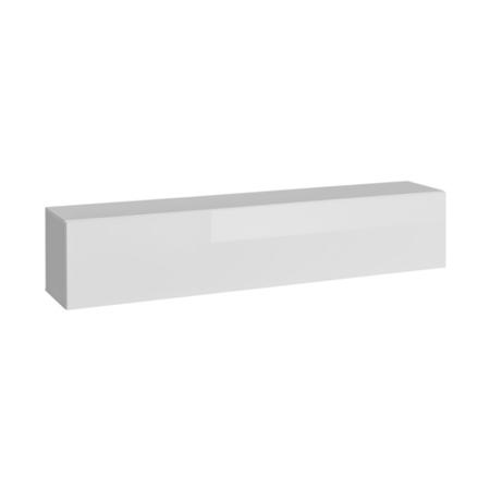 Large Wall Mounted TV Unit in White High Gloss - TV's up to 56" - Neo