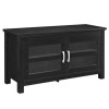 Small Black Wood TV Stand with Storage - TV&#39;s up to 48&quot; - Foster