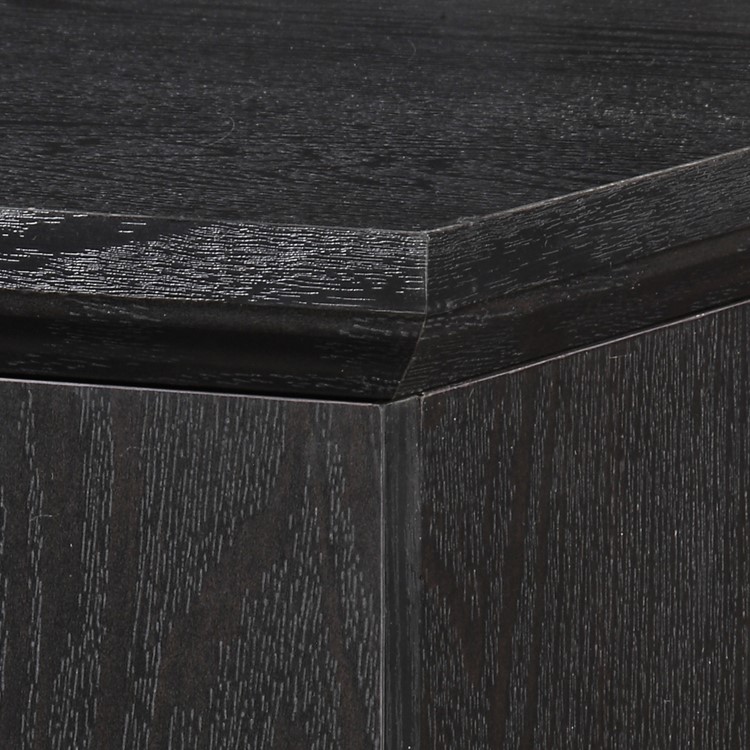 Small Black Wood TV Stand with Storage - TV's up to 48" - Foster