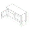Small Black Wood TV Stand with Storage - TV&#39;s up to 48&quot; - Foster