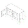 Small Black Wood TV Stand with Storage - TV's up to 48" - Foster