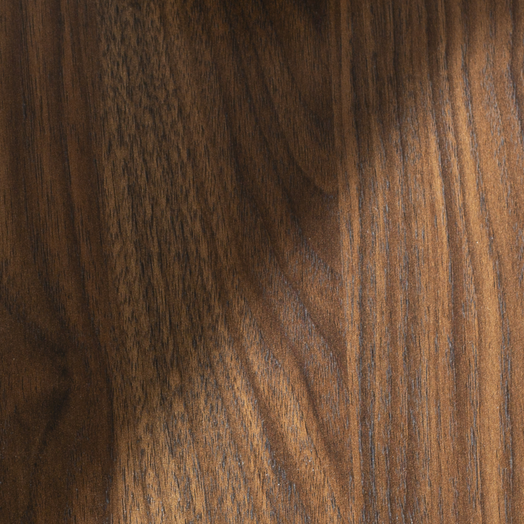 Gold Round Side Table with Dark Wood Top - Foster