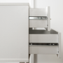 Foster White Wooden Side Table with 2 Drawers