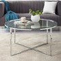 Small Round Glass Top Coffee Table - Foster