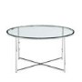 Small Round Glass Top Coffee Table - Foster
