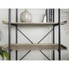 Wooden Effect Bookcase with 5 Shelves &amp; Metal Frame - Foster