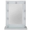 Bella White Hollywood Dressing Table Mirror 9 Lights with Dimmer Switch
