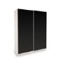 Harmony Black High Gloss Sliding Wardrobe - Evana