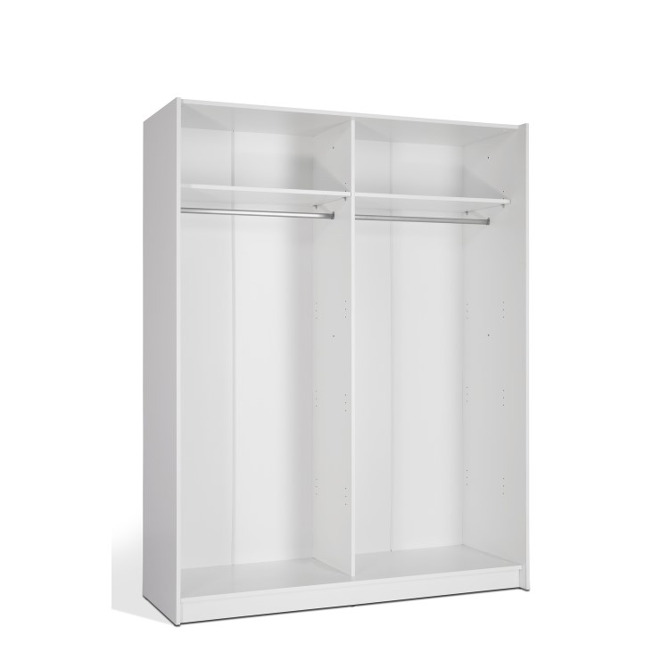 Mirrored Door Sliding Black Mirrored Wardrobe - Evana