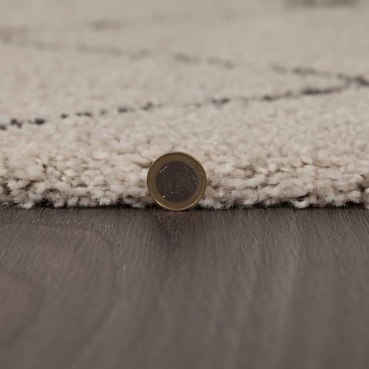 Cream & Dark Grey Rug 120x170cm - Flair Imari