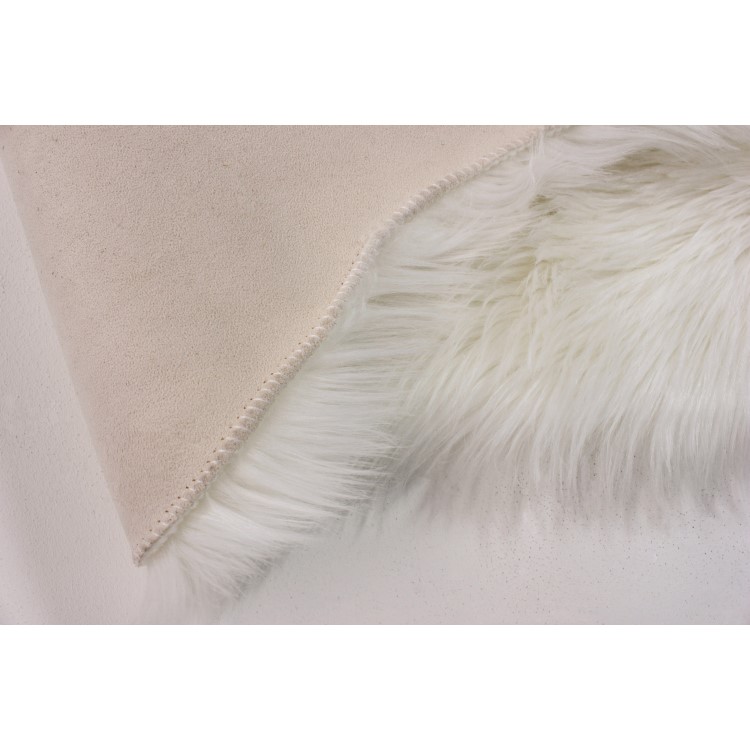 Cream Faux Sheepskin Rug 60x90cm - Flair