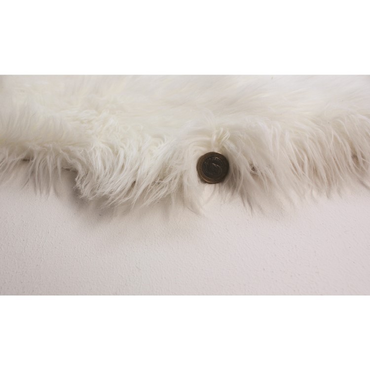 Cream Faux Sheepskin Rug 60x90cm - Flair