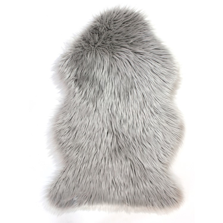 Grey Faux Sheepskin Rug 60x90cm - Flair