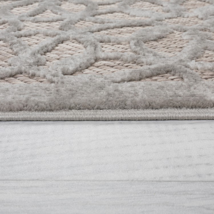 Silver Indoor/Outdoor Rug 120x170cm - Flair Argento