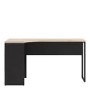 Black Wooden L Shaped Desk with Storage - Function Plus