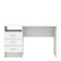 White Wooden Desk with Drawers - Function Plus