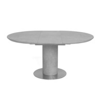 Grey Concrete Effect Round Extendable Dining Table - Seats 4-6 - Etan
