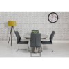 Grey Concrete Effect Round Extendable Dining Table - Seats 4-6 - Etan