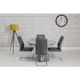 Grey Concrete Effect Round Extendable Dining Table - Seats 4-6 - Etan